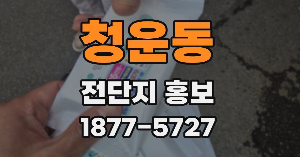 청운동 전단지 홍보