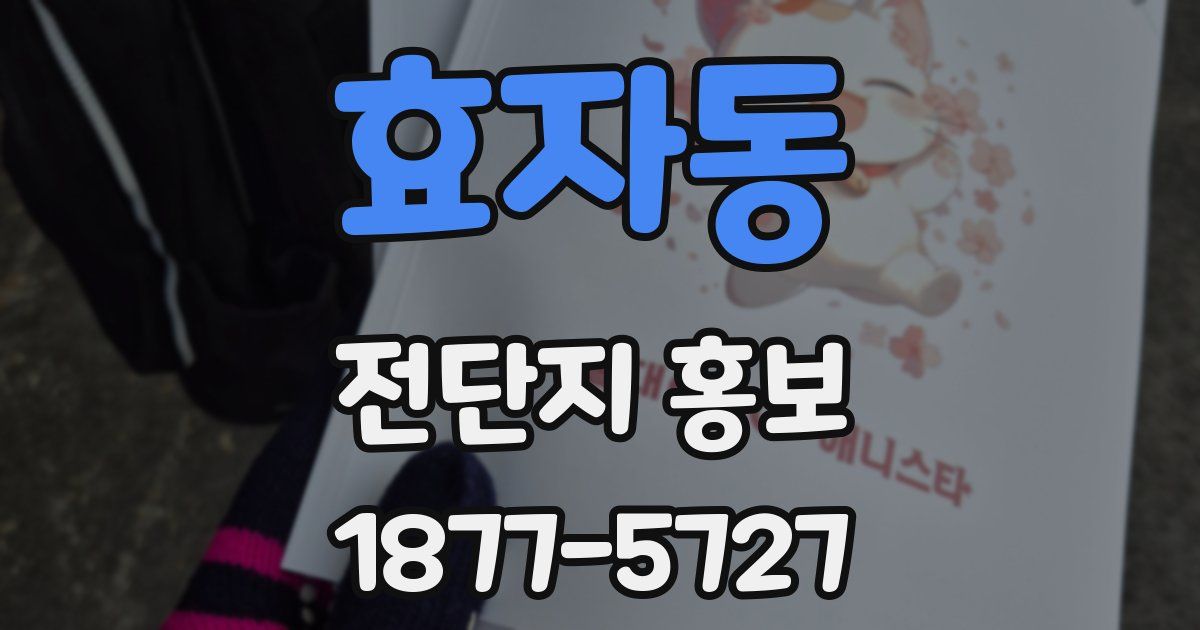 효자동 전단지 홍보