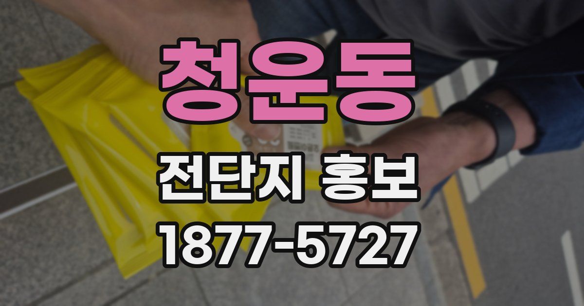청운동 전단지 홍보