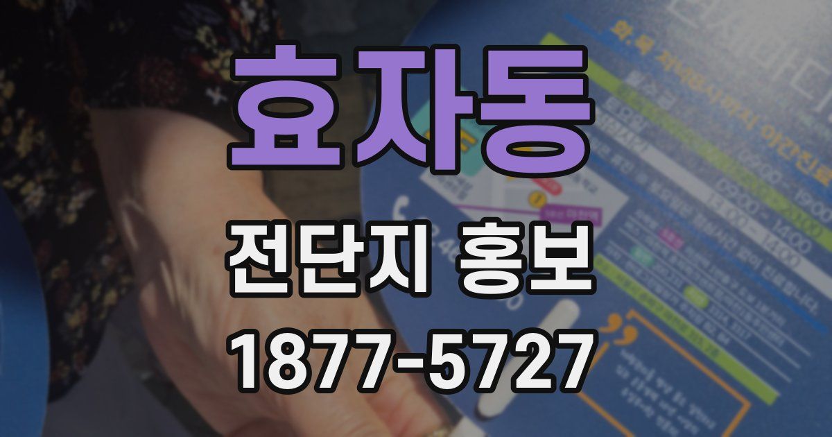 효자동 전단지 홍보