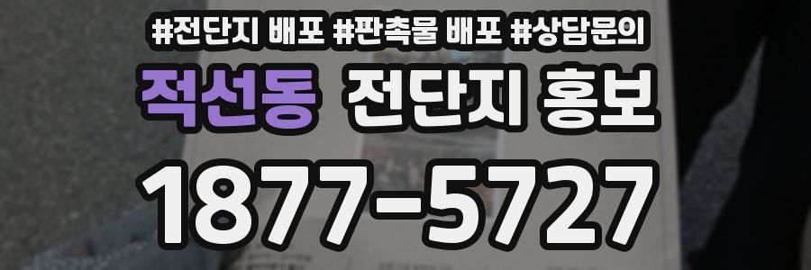 적선동 전단지 홍보