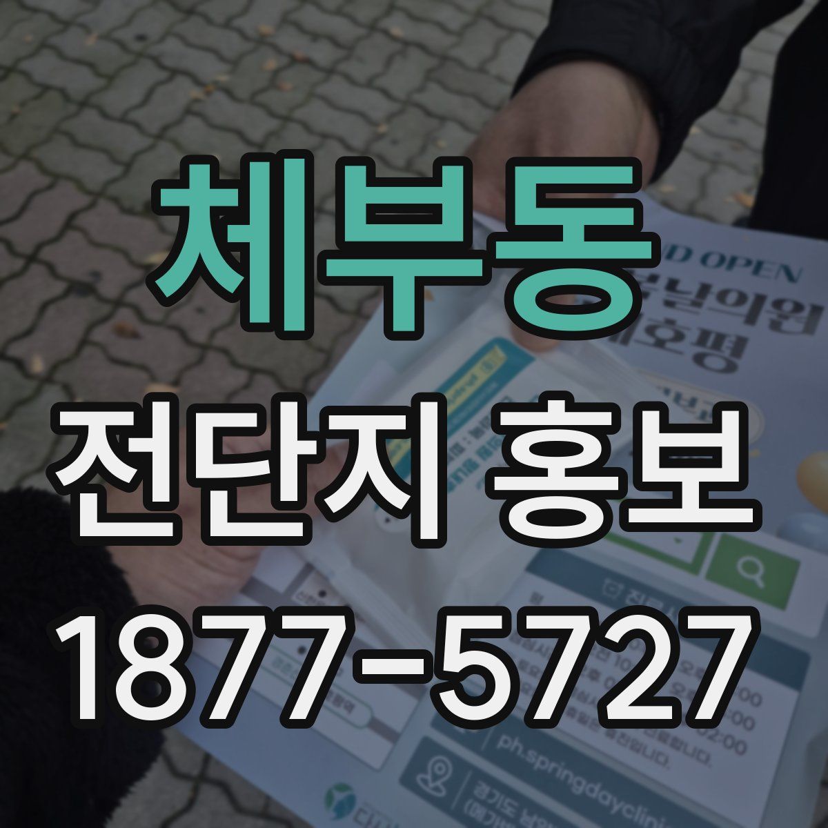체부동 전단지 홍보
