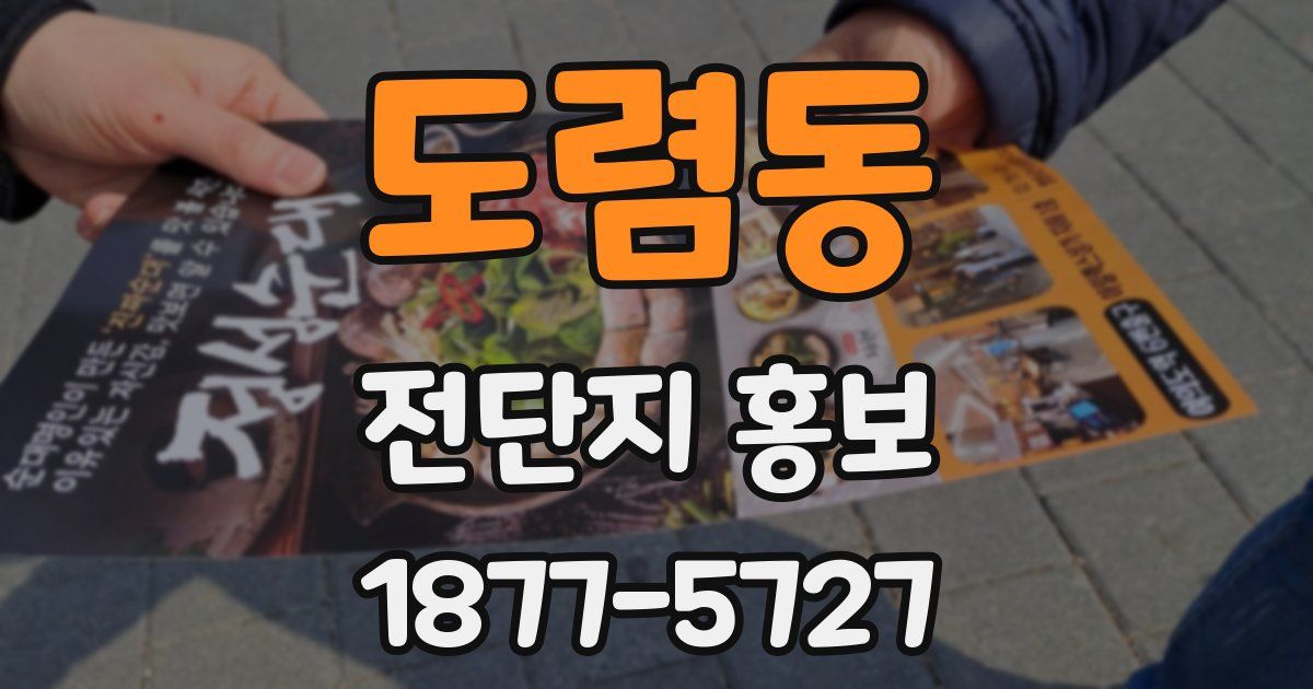 도렴동 전단지 홍보