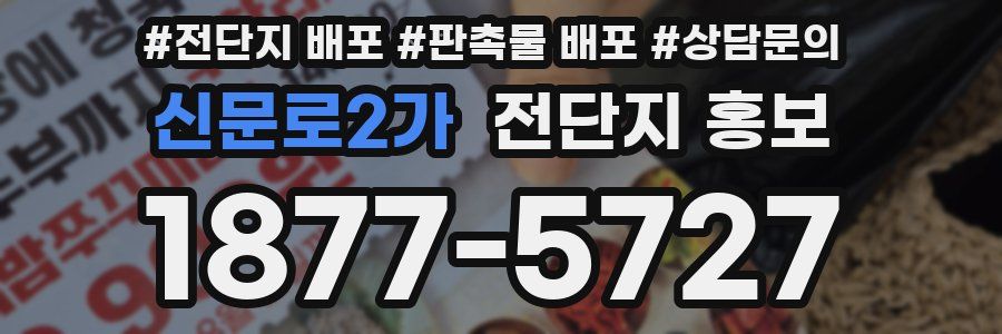 신문로2가 전단지 홍보