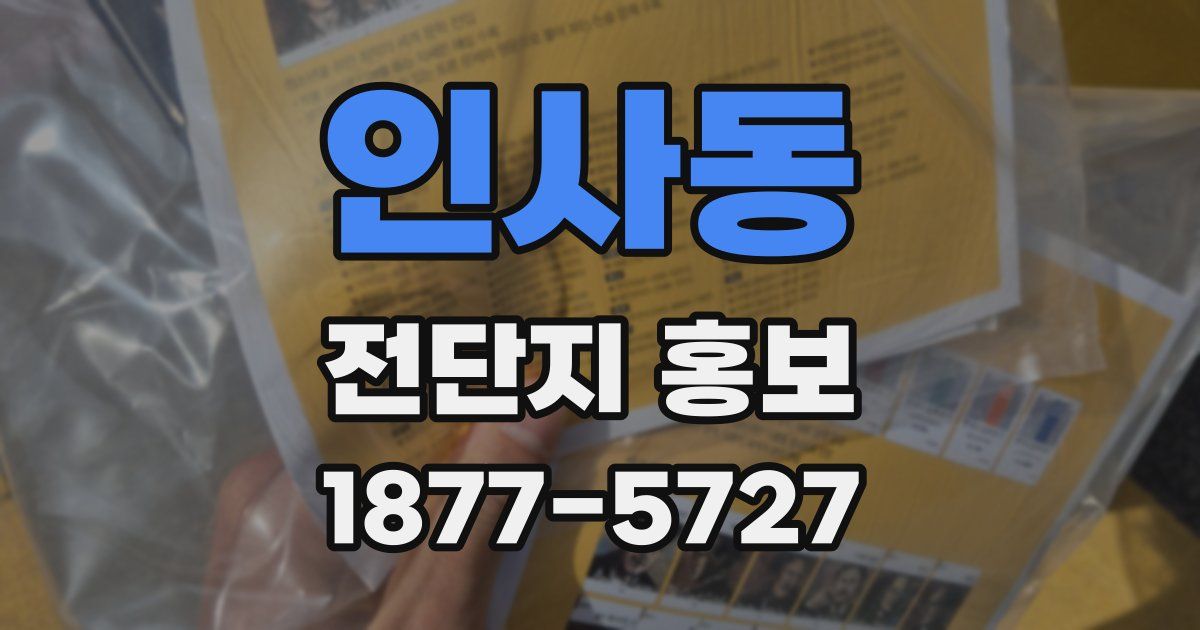 인사동 전단지 홍보