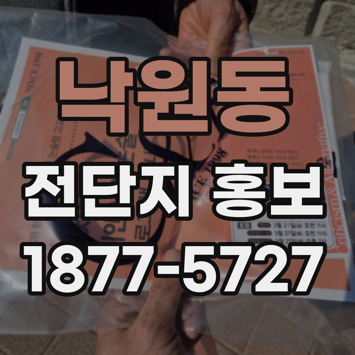 낙원동 전단지 홍보
