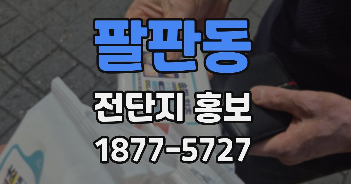 팔판동 전단지 홍보