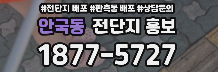 안국동 전단지 홍보