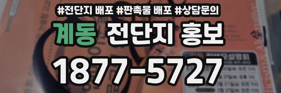 계동 전단지 홍보