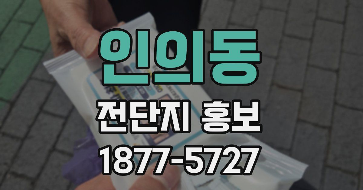 인의동 전단지 홍보