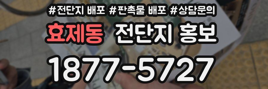 효제동 전단지 홍보