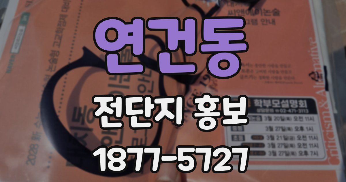 연건동 전단지 홍보