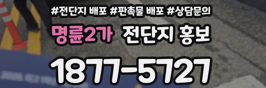 명륜2가 전단지 홍보