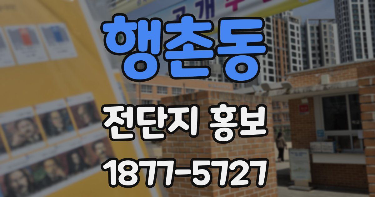 행촌동 전단지 홍보
