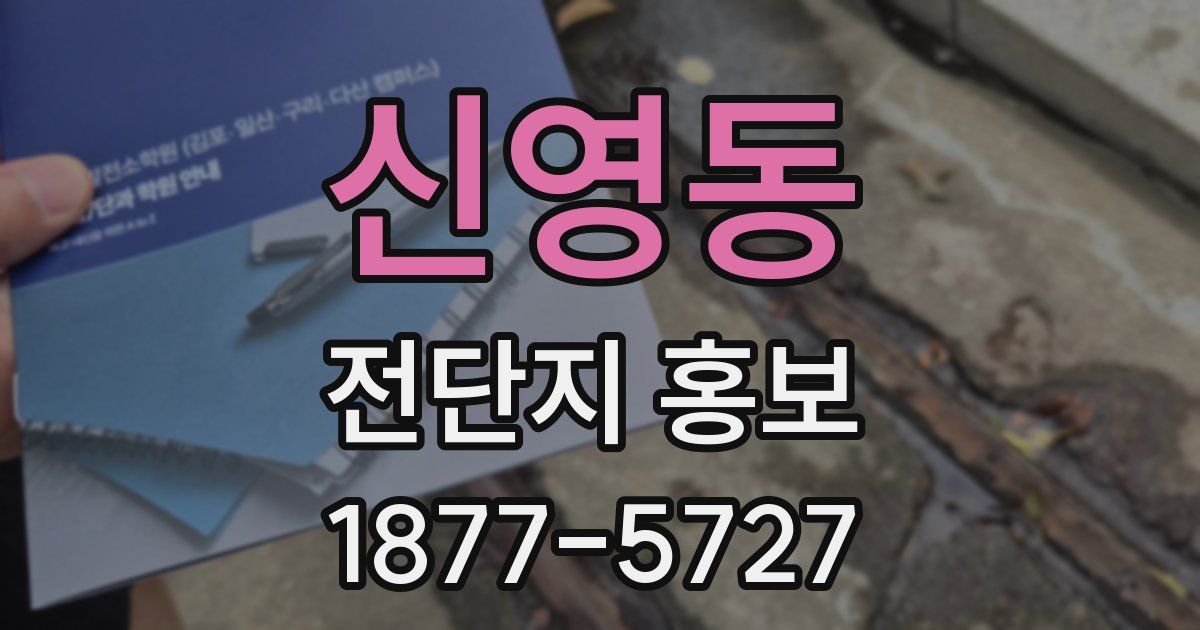 신영동 전단지 홍보