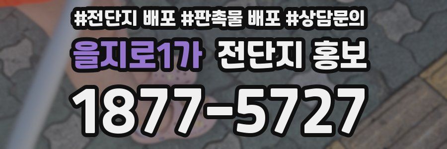 을지로1가 전단지 홍보