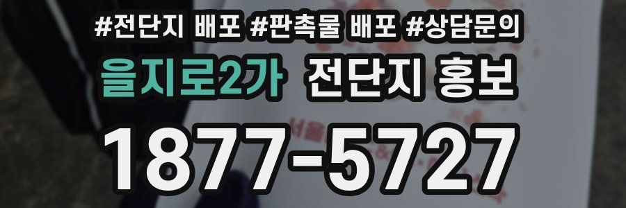 을지로2가 전단지 홍보