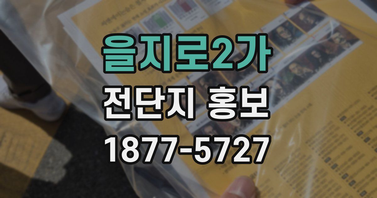 을지로2가 전단지 홍보