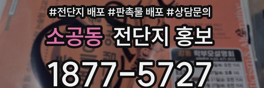소공동 전단지 홍보