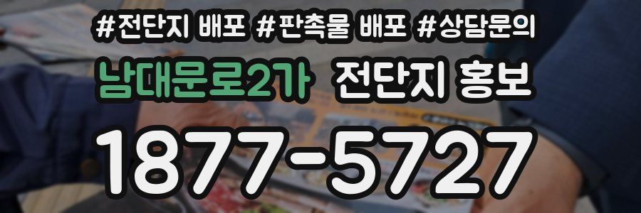 남대문로2가 전단지 홍보