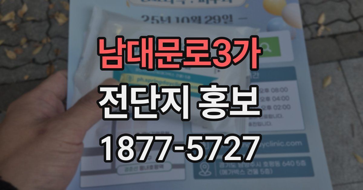 남대문로3가 전단지 홍보