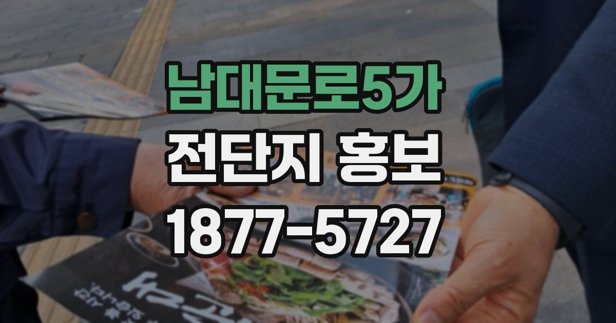 남대문로5가 전단지 홍보