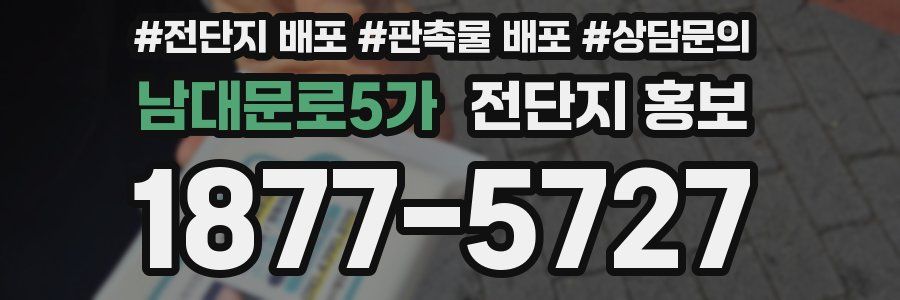 남대문로5가 전단지 홍보