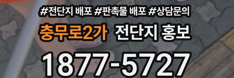 충무로2가 전단지 홍보