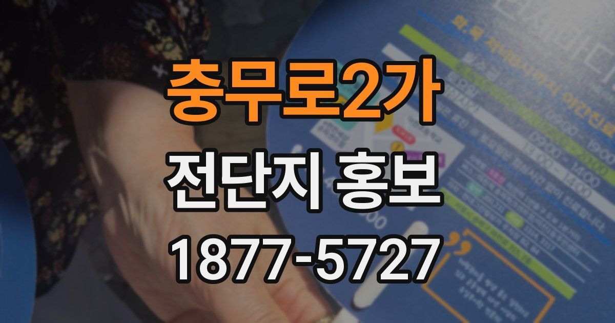 충무로2가 전단지 홍보