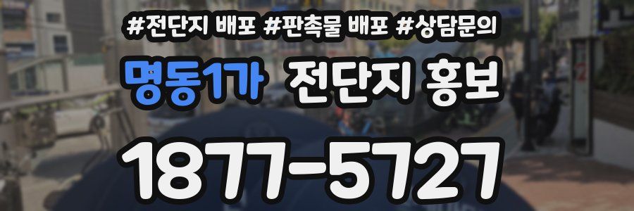 명동1가 전단지 홍보
