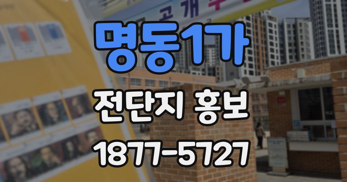 명동1가 전단지 홍보