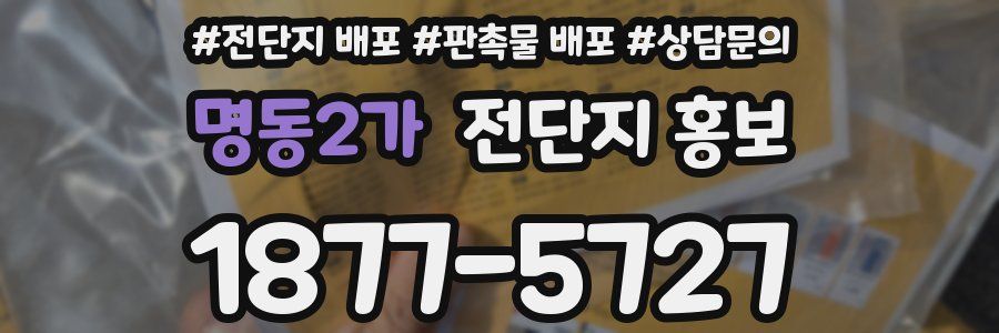 명동2가 전단지 홍보