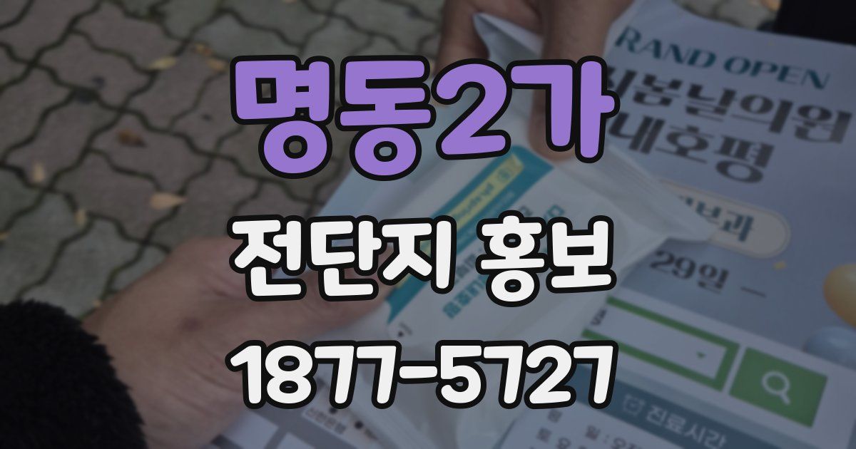 명동2가 전단지 홍보