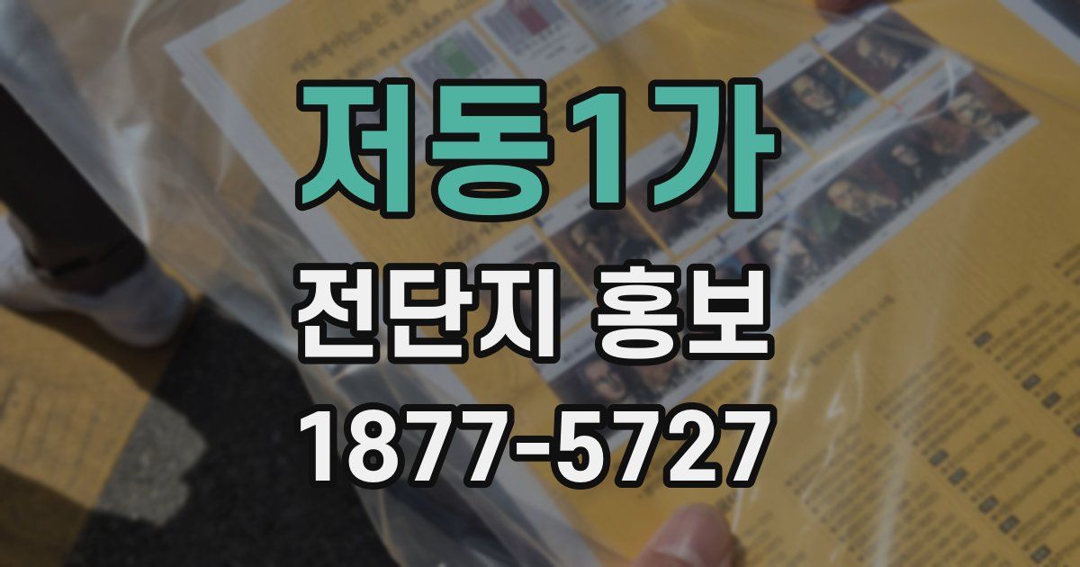 저동1가 전단지 홍보