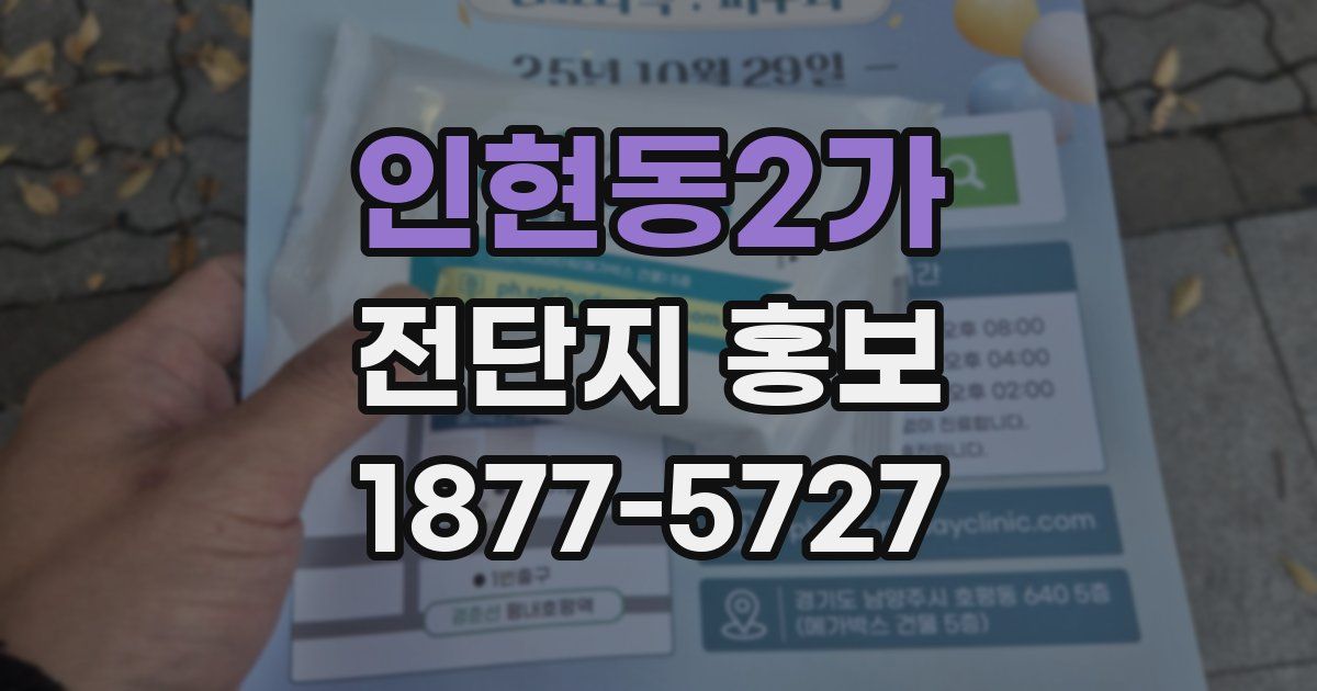 인현동2가 전단지 홍보