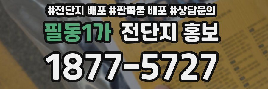 필동1가 전단지 홍보