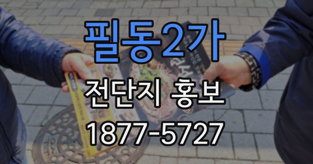 필동2가 전단지 홍보