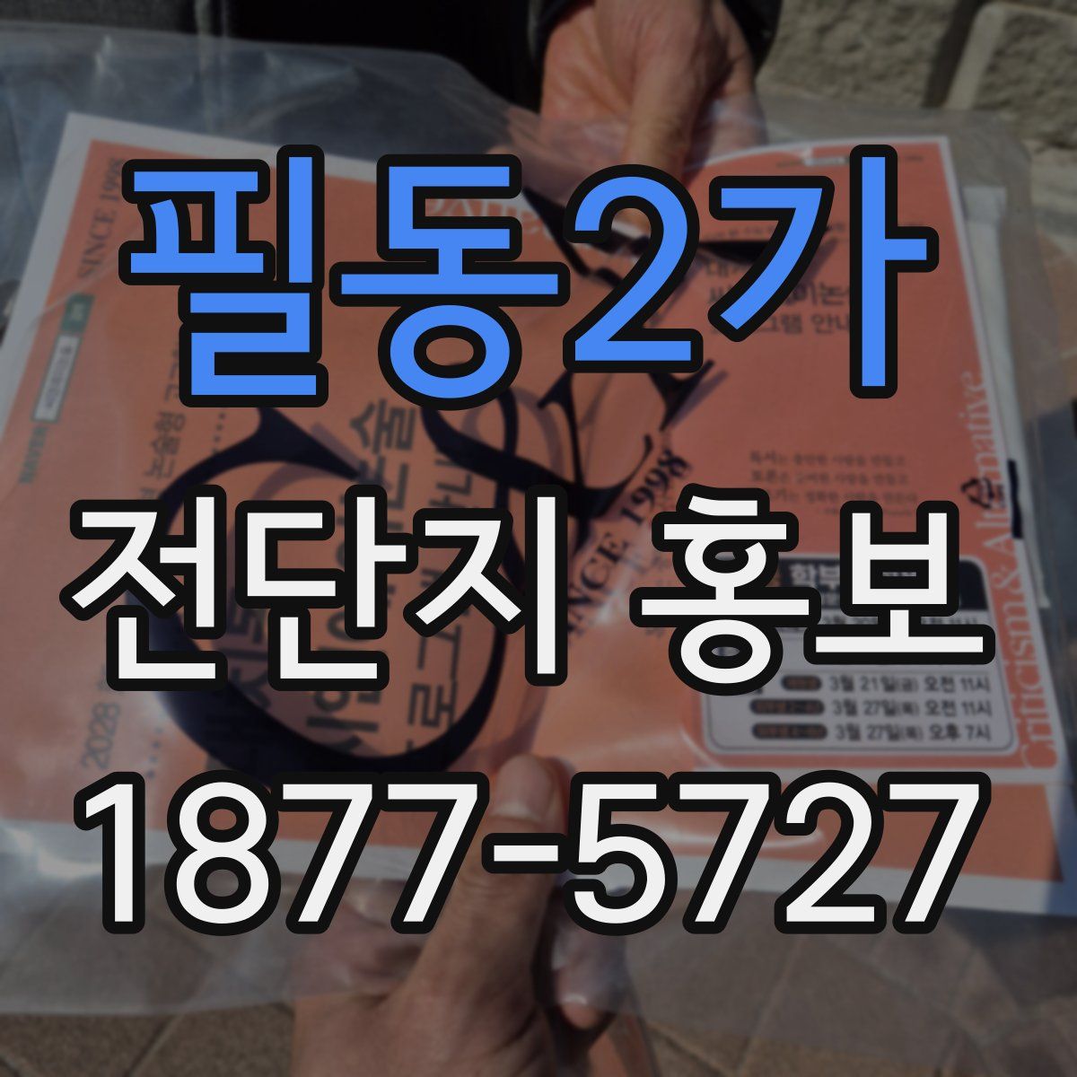 필동2가 전단지 홍보