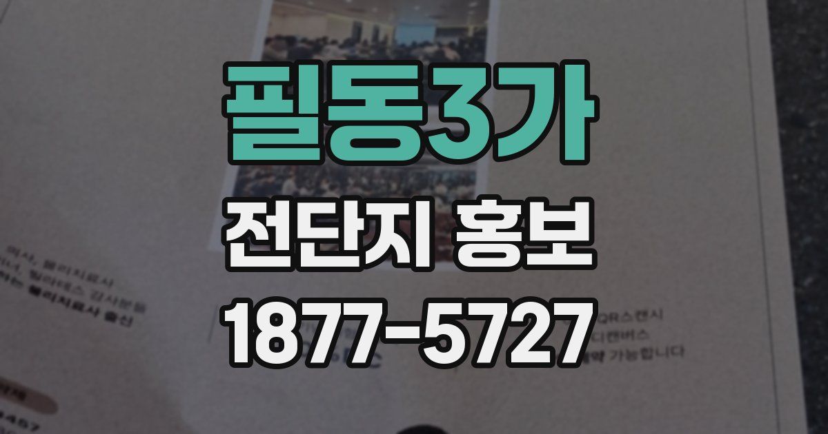필동3가 전단지 홍보