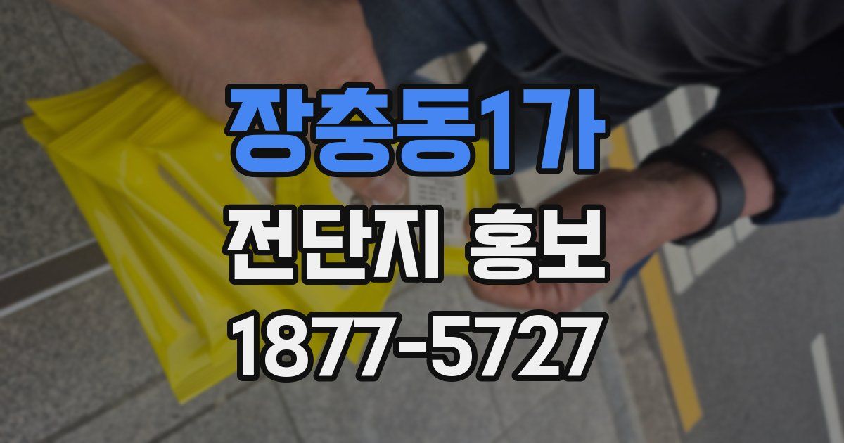 장충동1가 전단지 홍보
