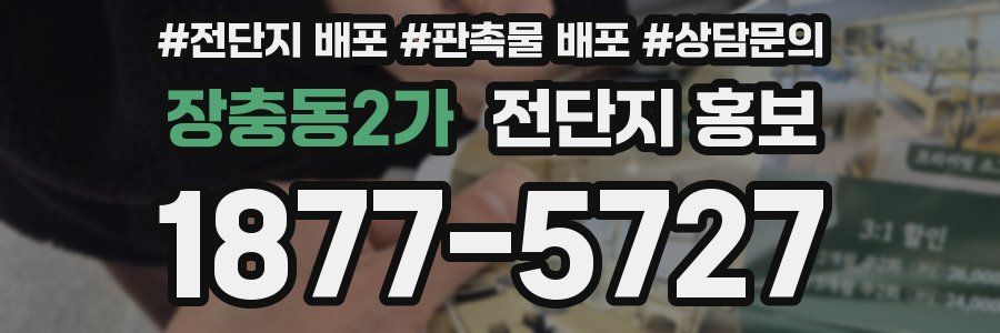 장충동2가 전단지 홍보