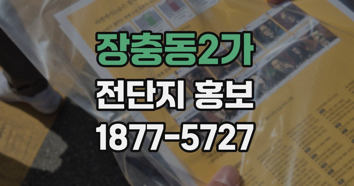 장충동2가 전단지 홍보