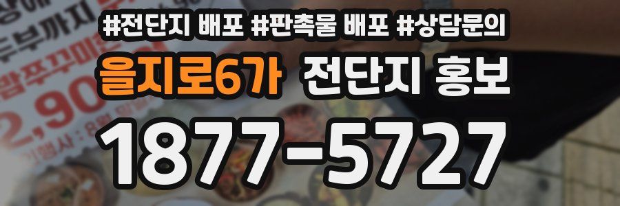 을지로6가 전단지 홍보