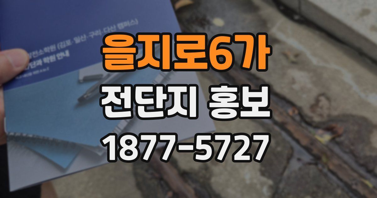을지로6가 전단지 홍보