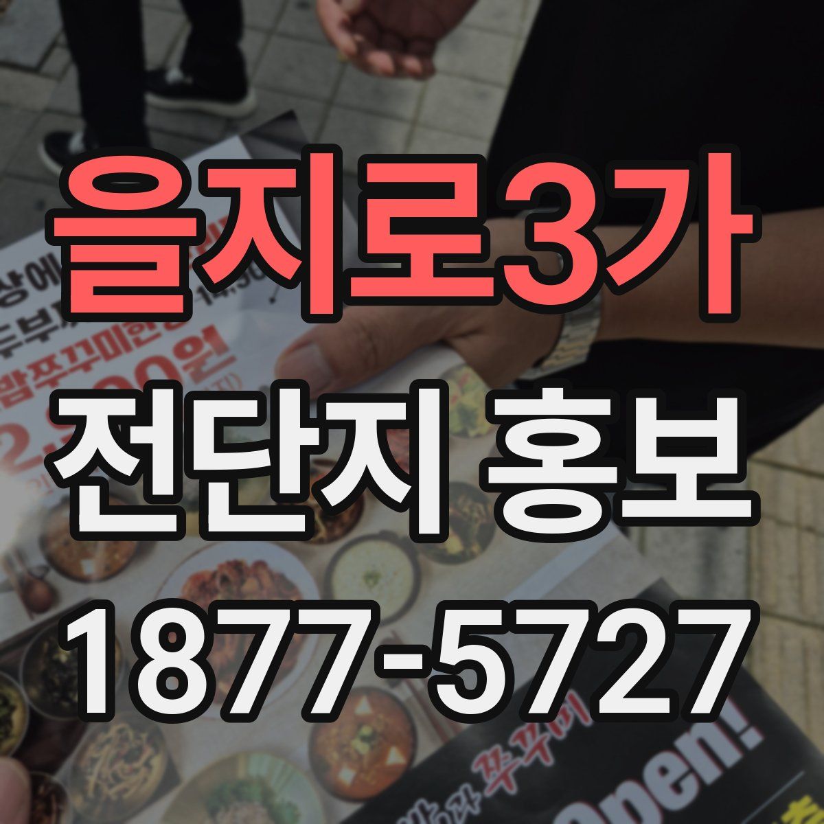을지로3가 전단지 홍보