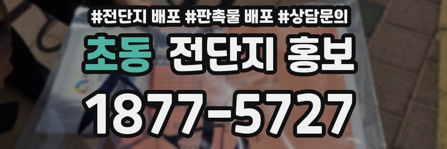 초동 전단지 홍보