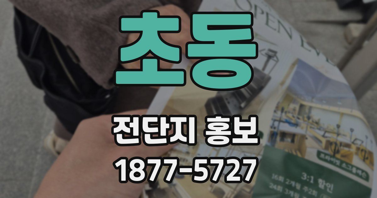 초동 전단지 홍보