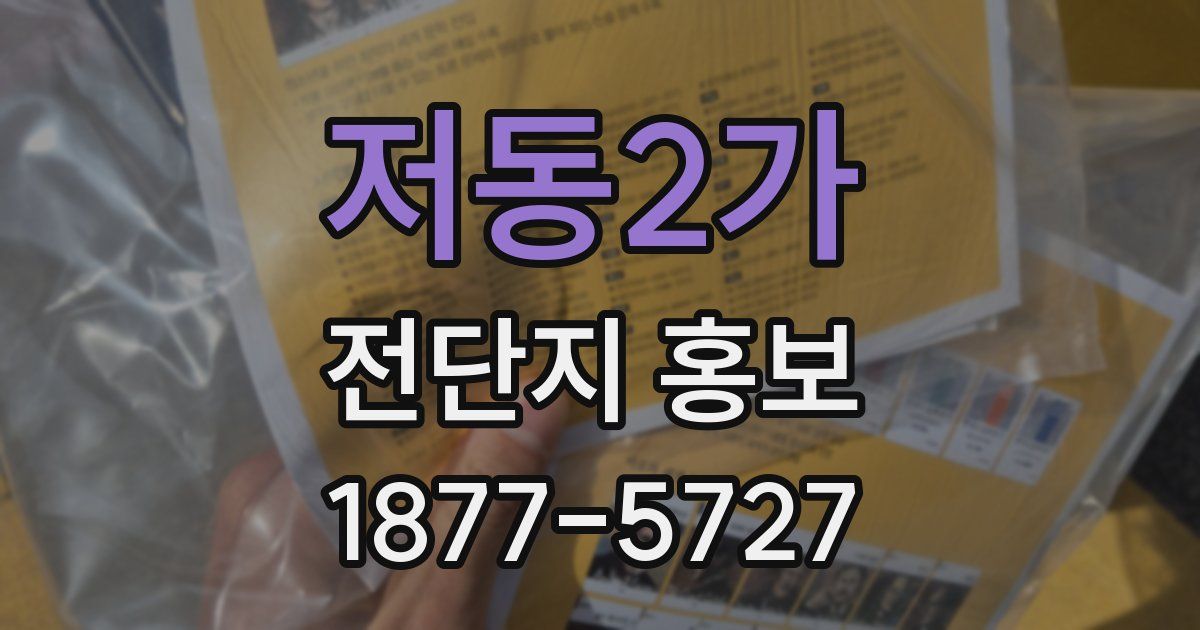 저동2가 전단지 홍보