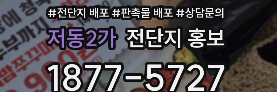 저동2가 전단지 홍보
