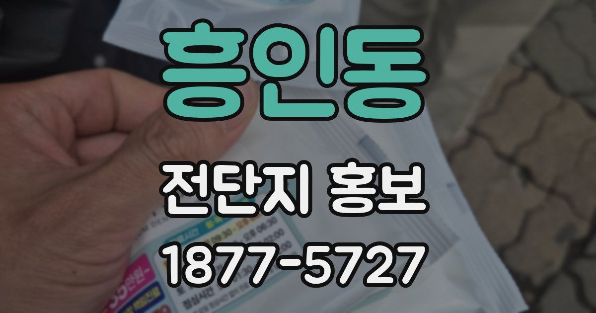 흥인동 전단지 홍보